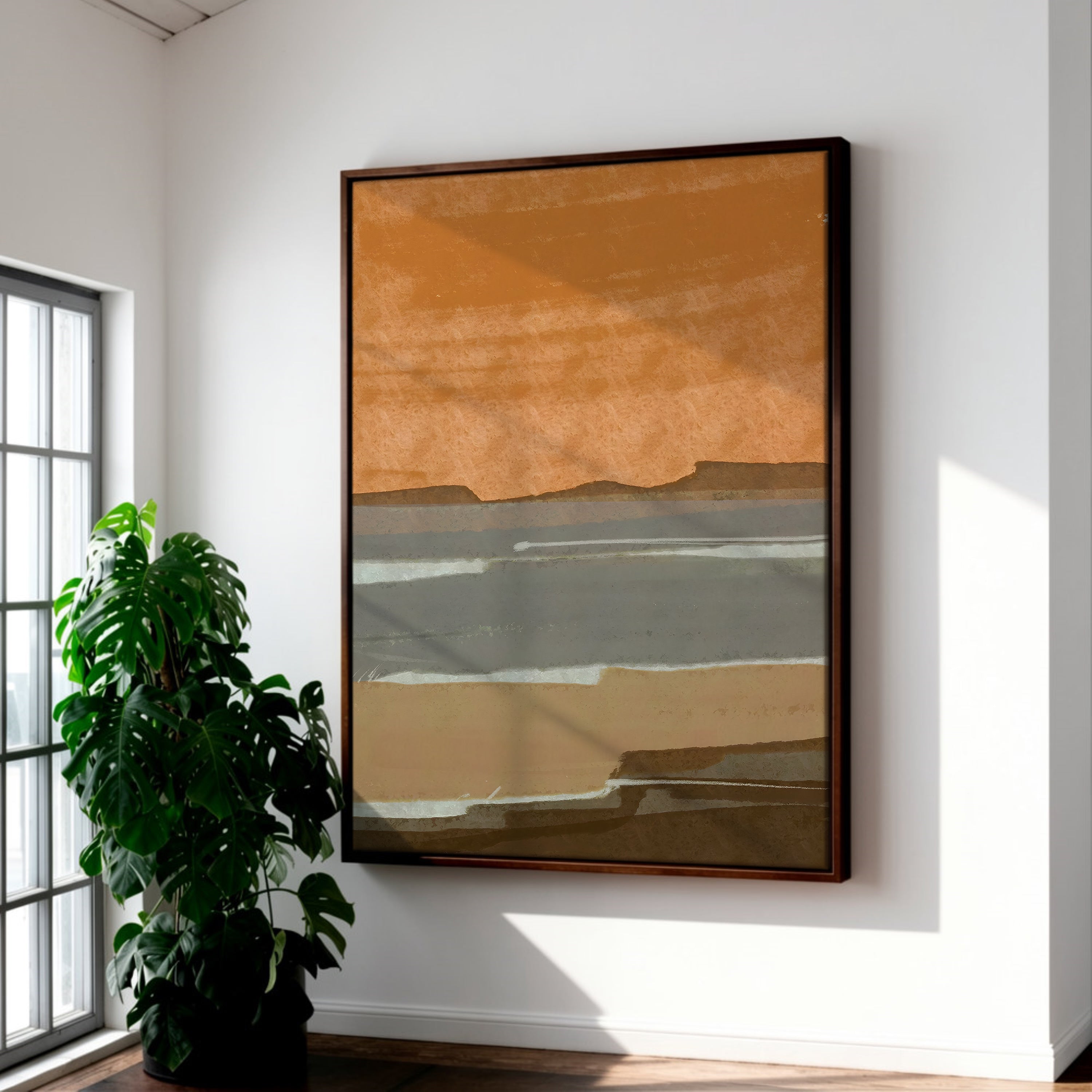 Abstract NO.21 framed canvas (printed)