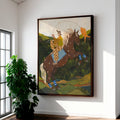 Vintage framed canvas (printed)