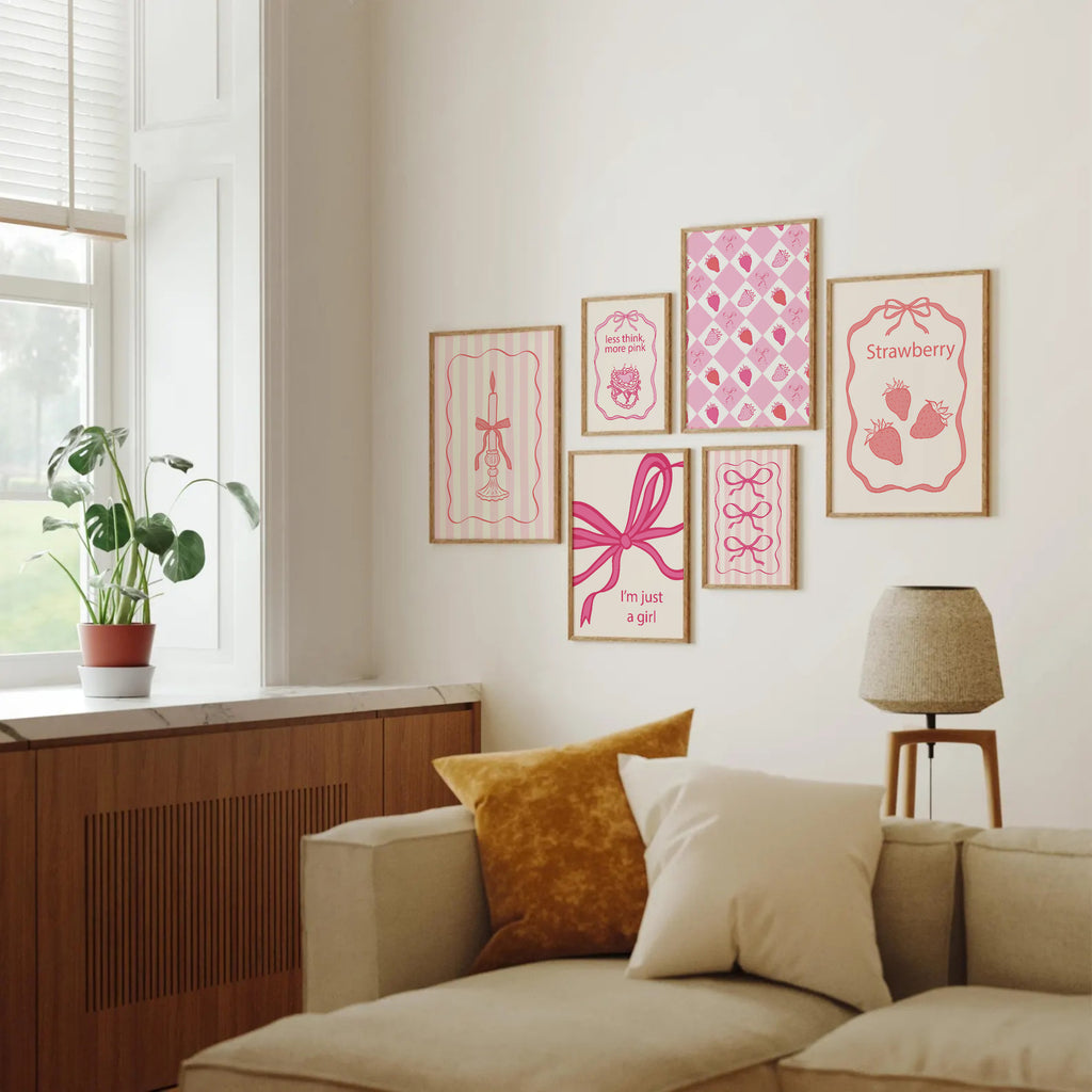 Pink wall gallery