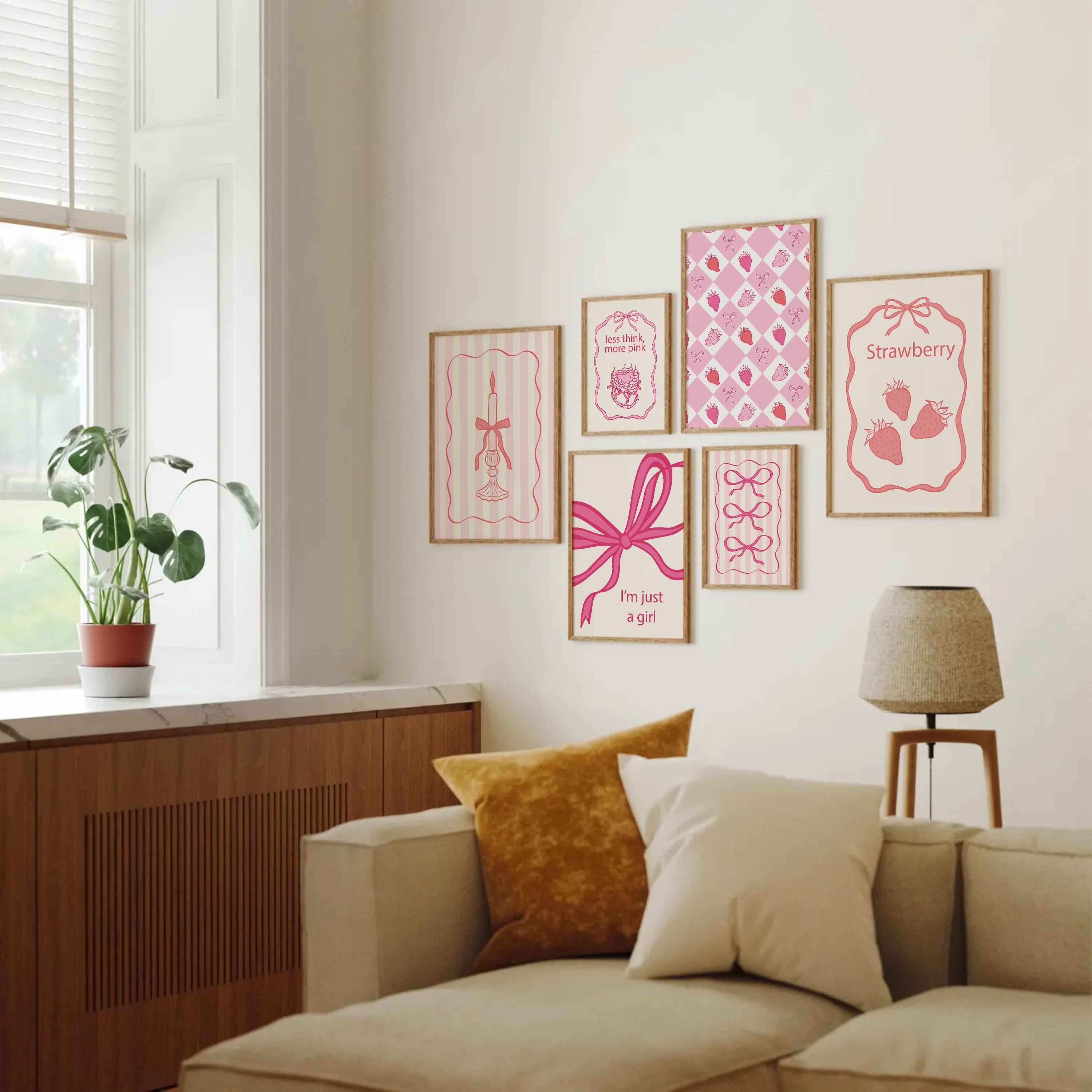Pink wall gallery