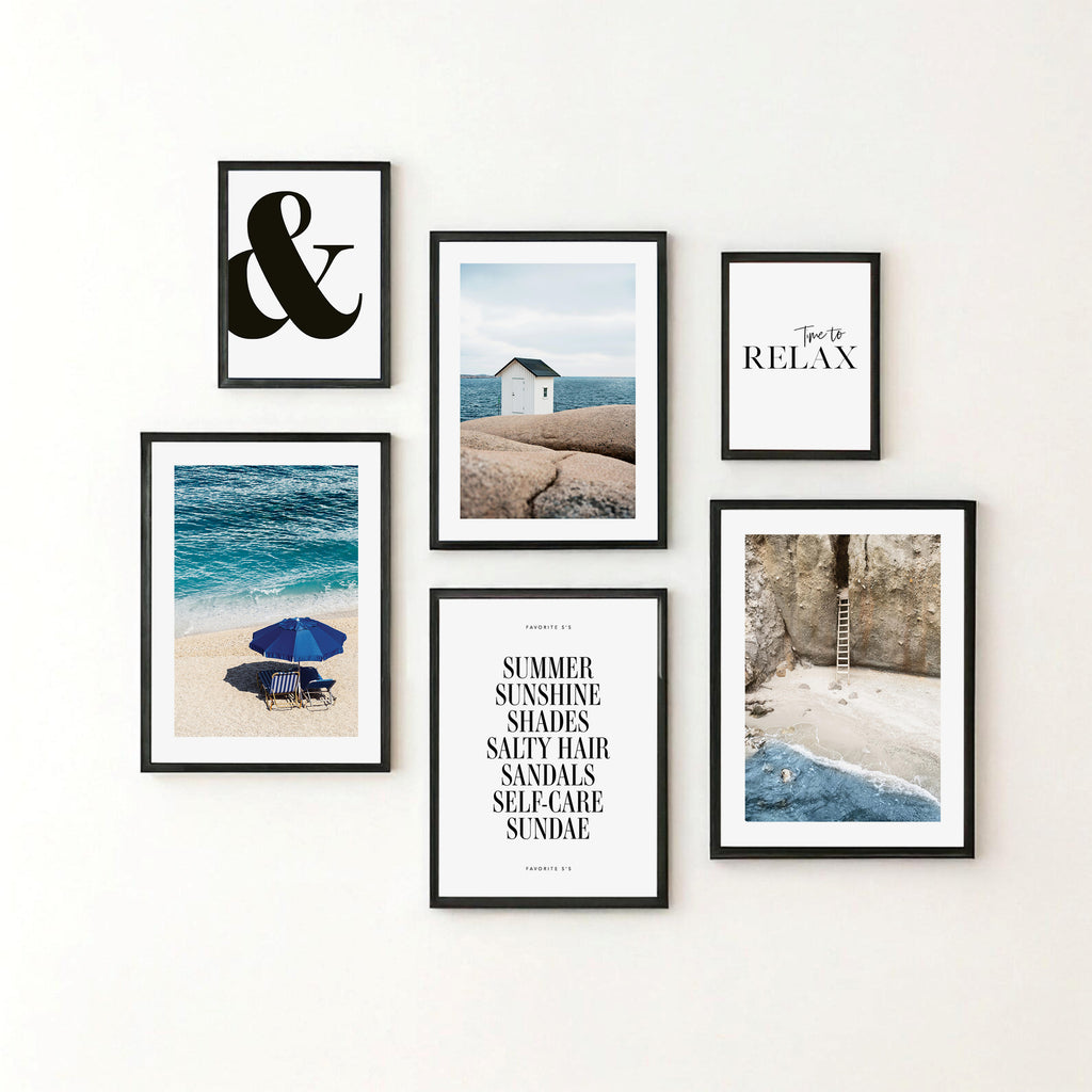 Blue beach wall gallery