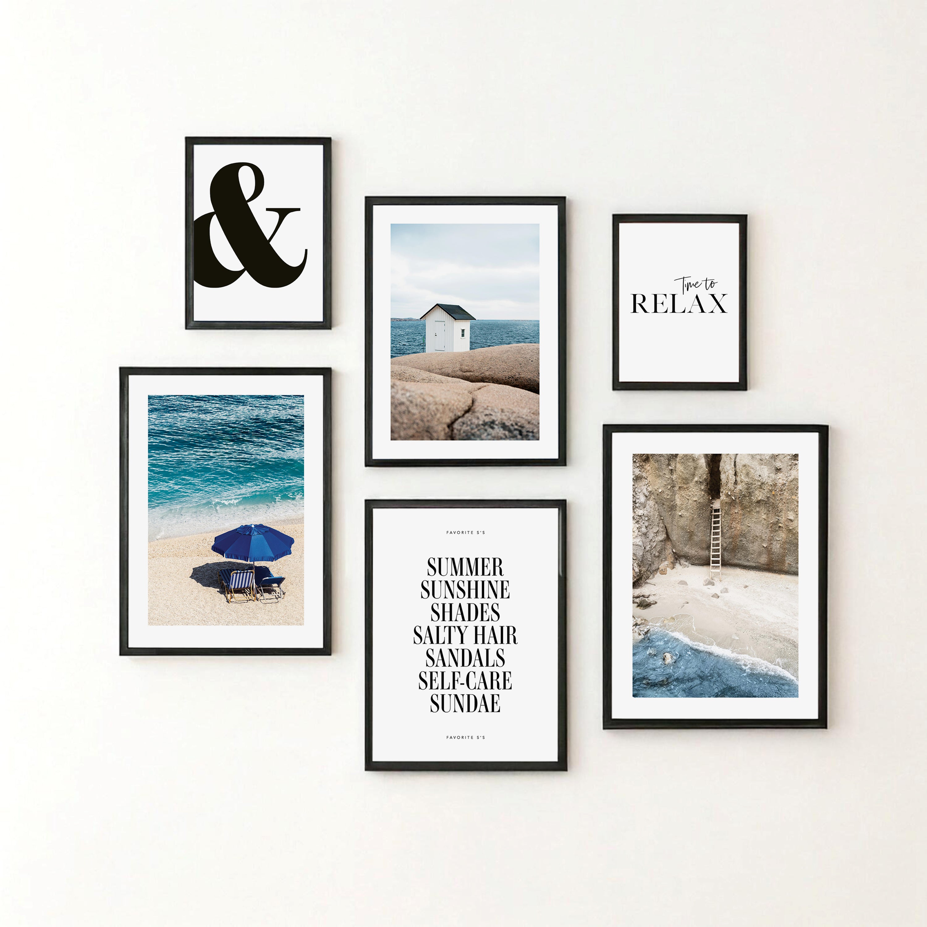 Blue beach wall gallery