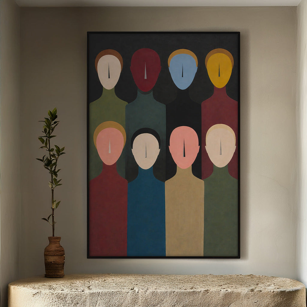 Muted Accord framed canvas (printed)