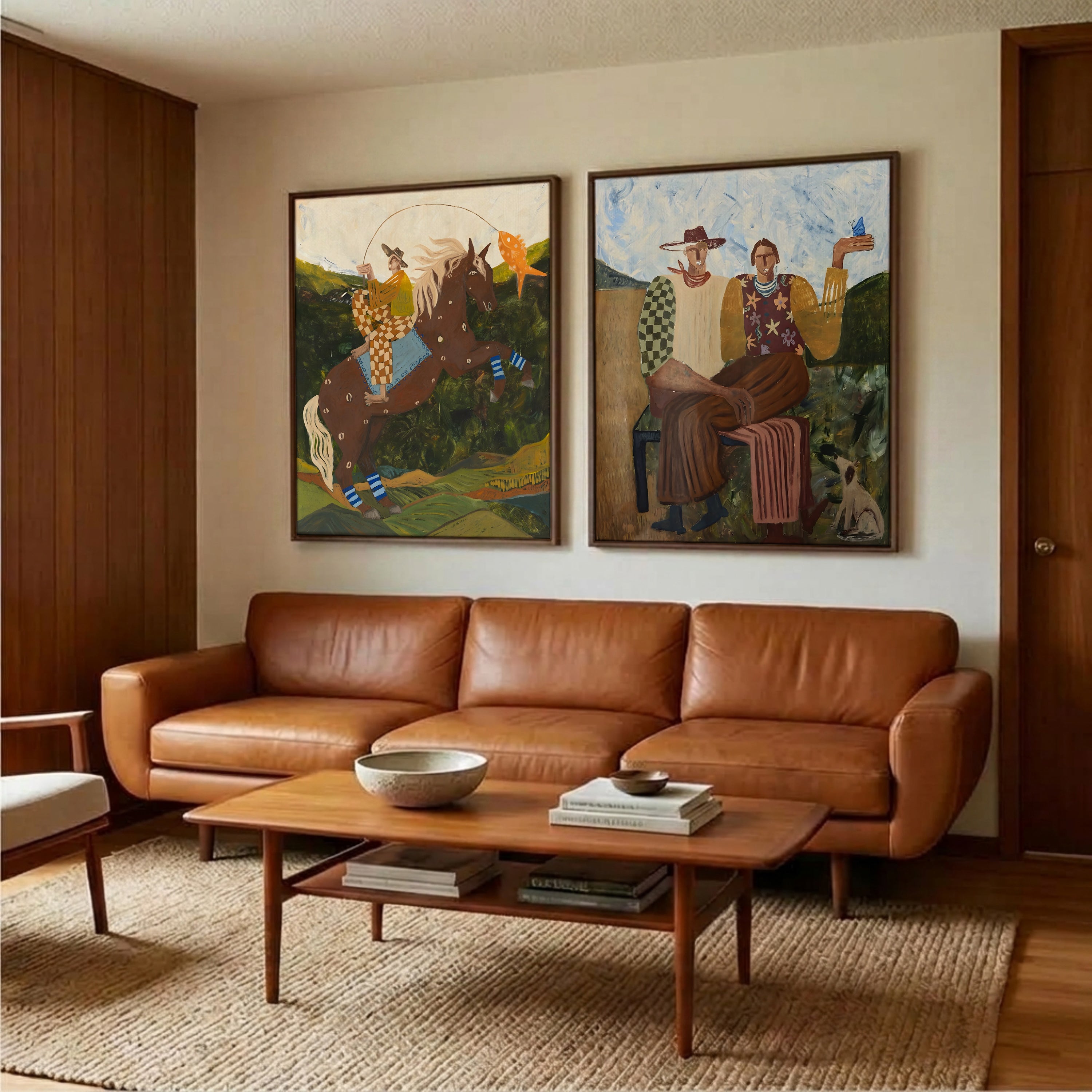 Figurative framed canvas (printed)