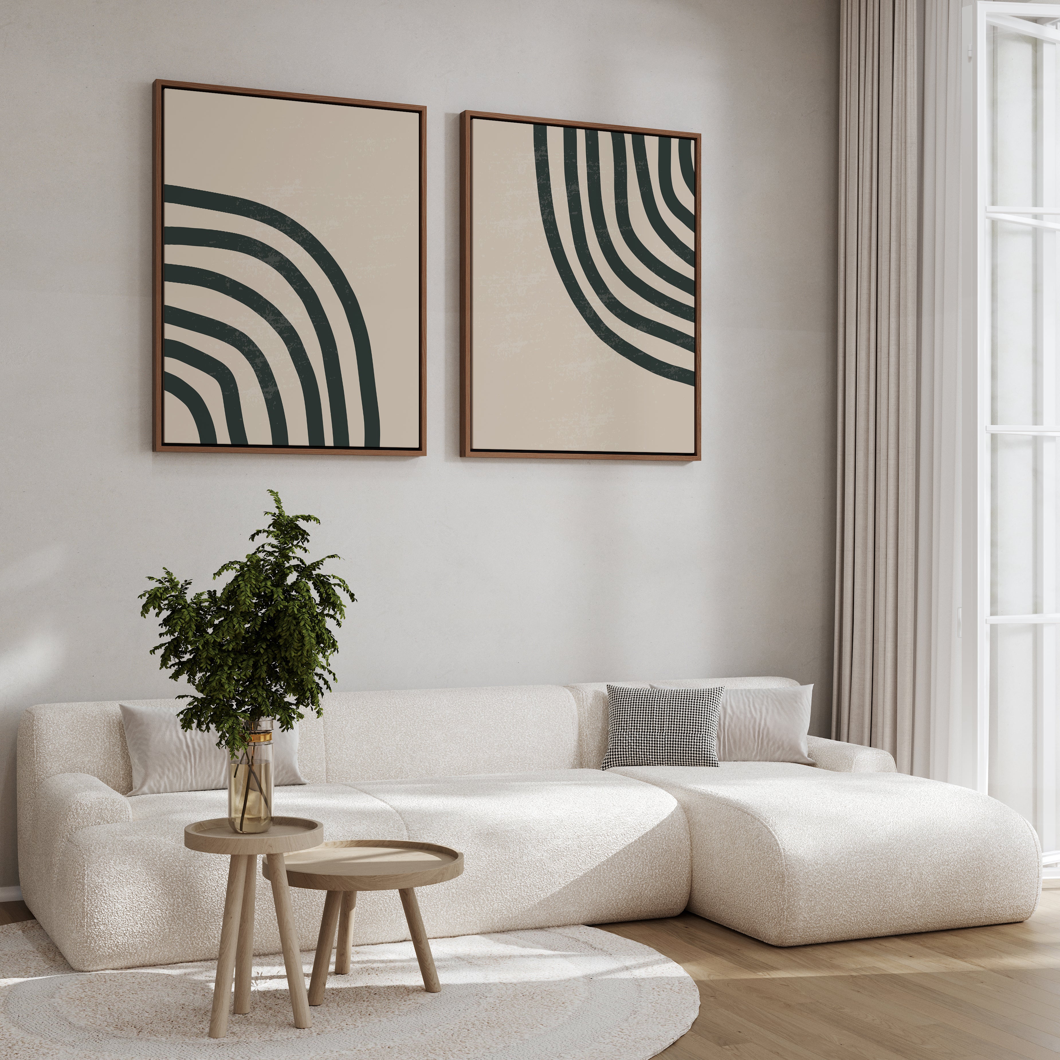 Minimalist vintage framed canvas (printed)