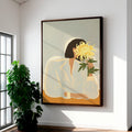 The quiet bloom framed canvas (printed)