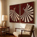 Striped dress 2 framed canvas (printed)