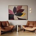 Abstract leaf framed canvas (printed)