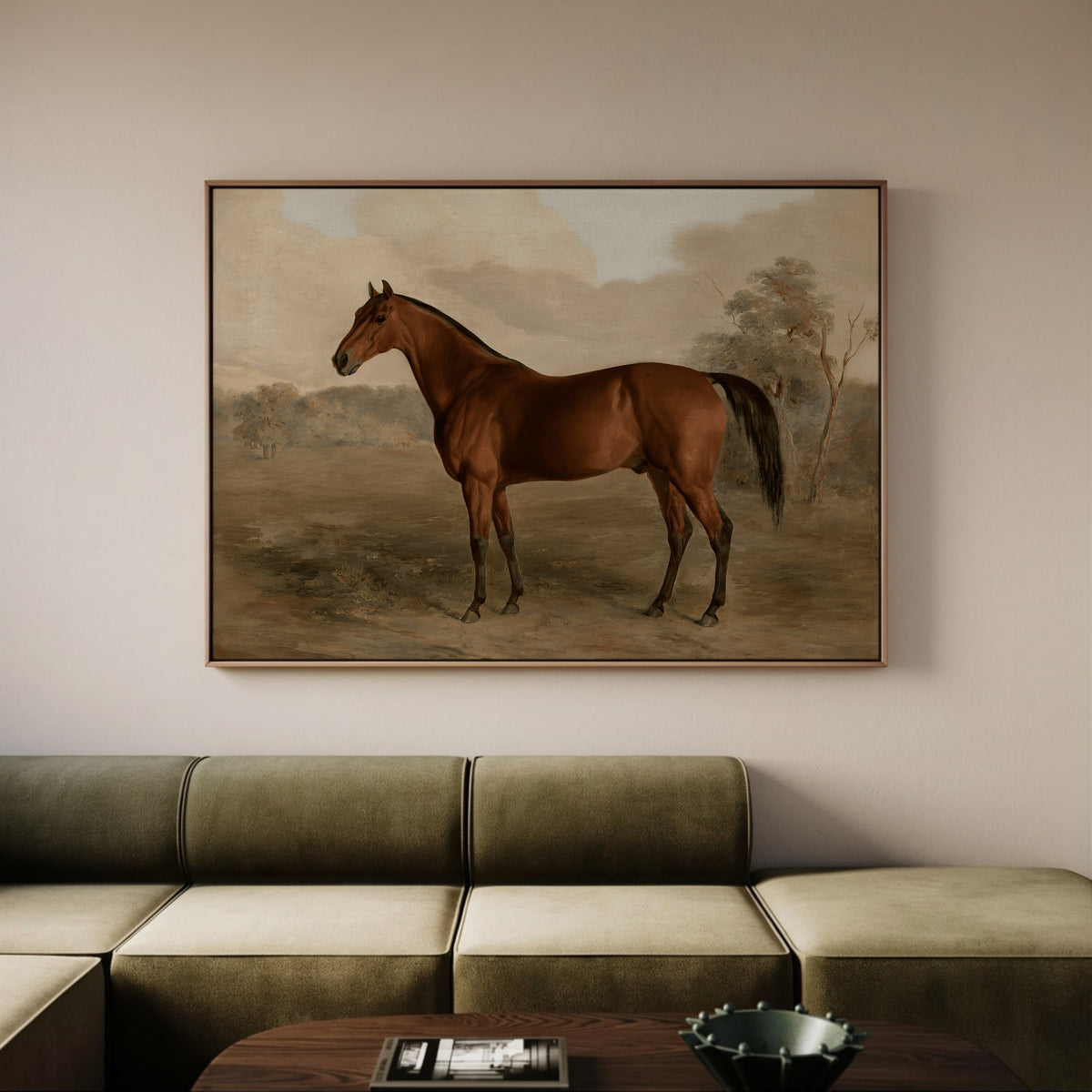 Vintage Horse framed canvas (printed)