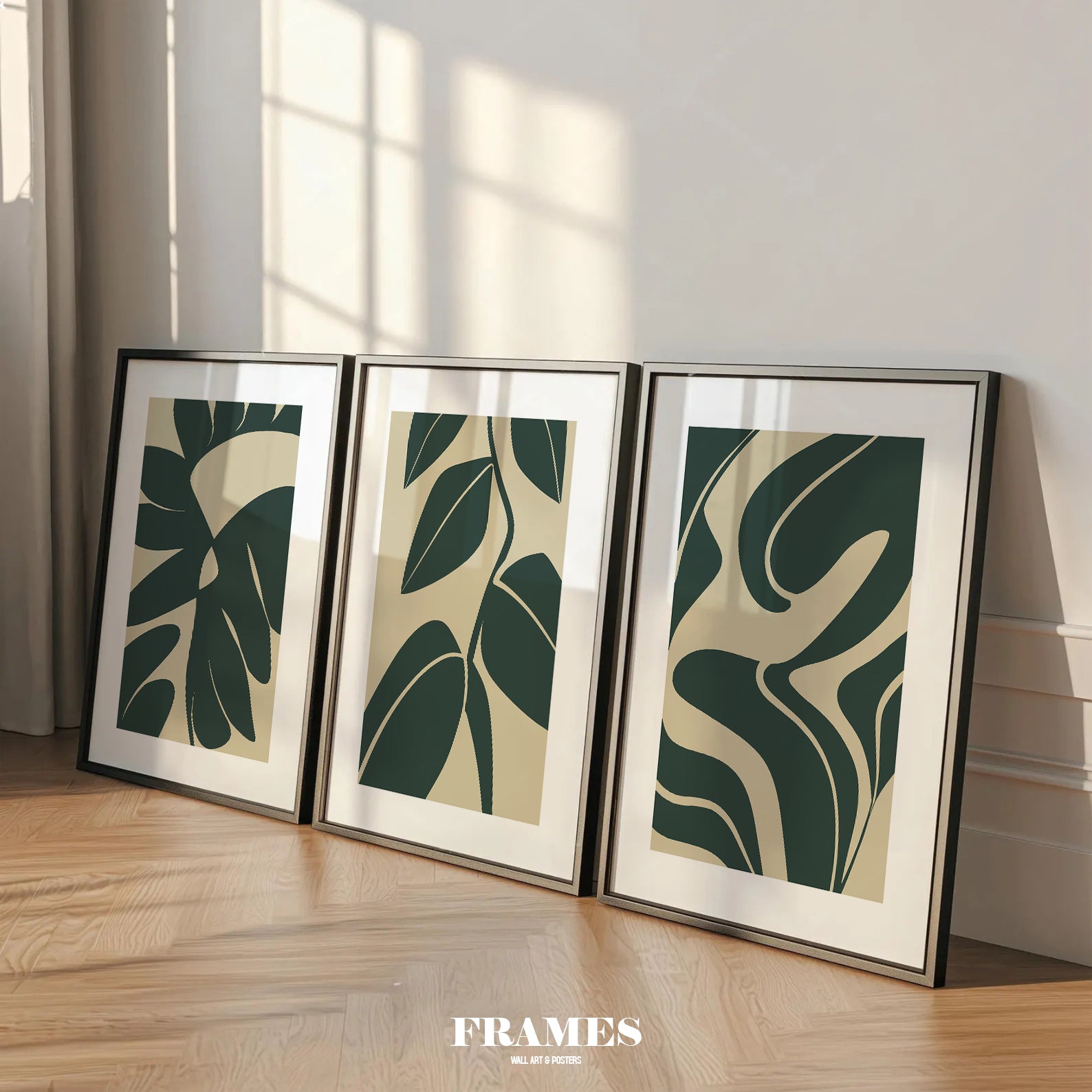 dark green and beige leaves