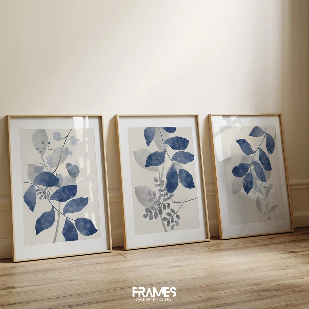 blue & gray leaves