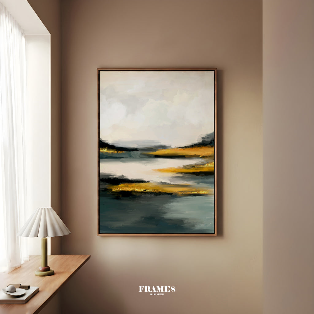 Abstract framed canvas (printed)