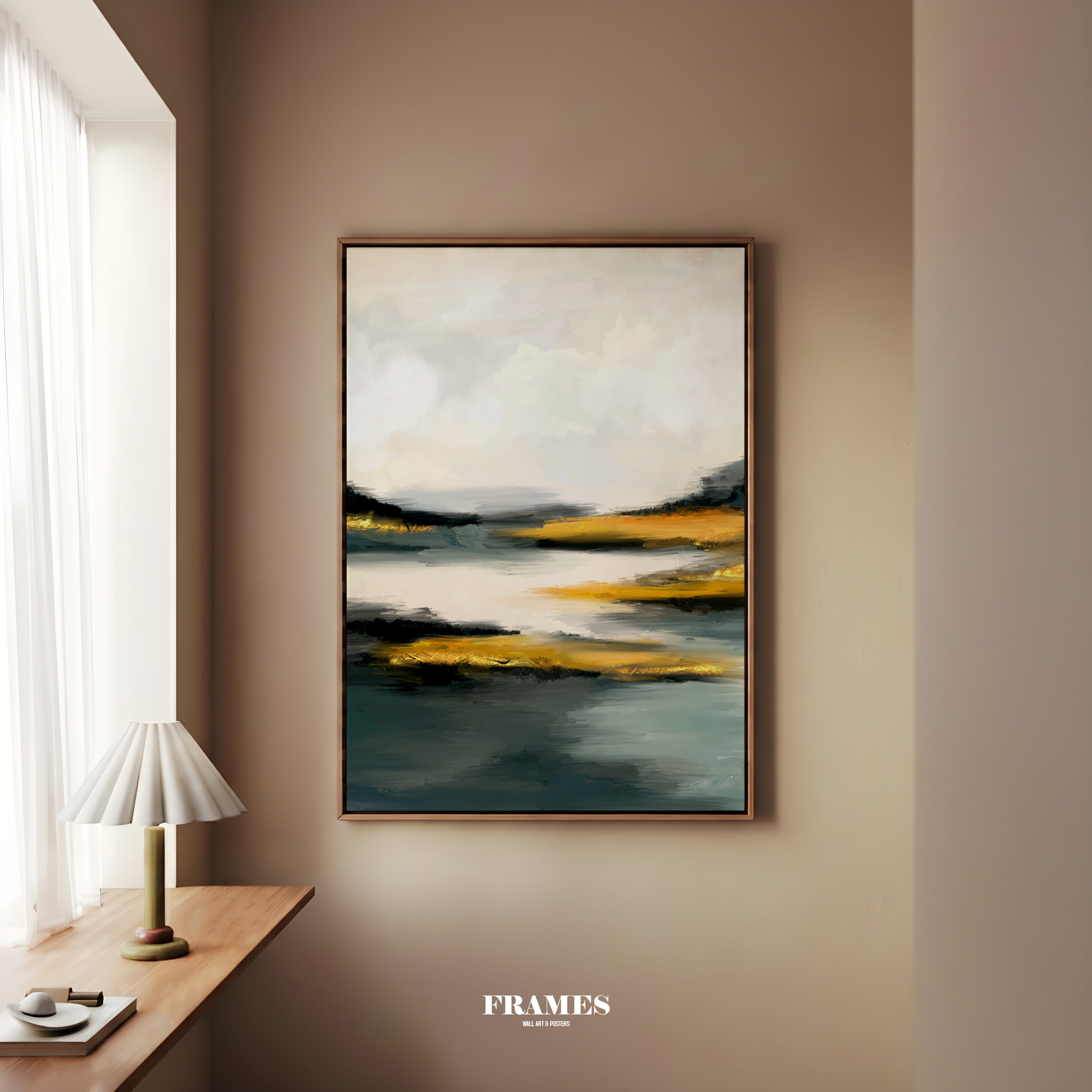 Abstract framed canvas (printed)
