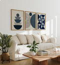 navy blue geometric