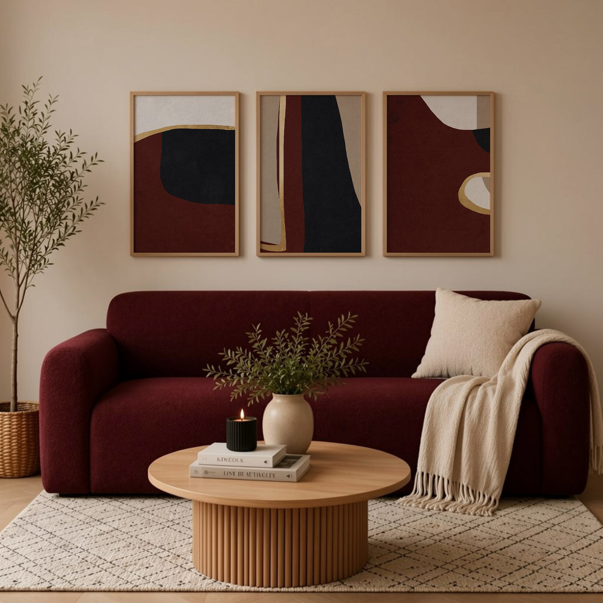 Burgundy abstract
