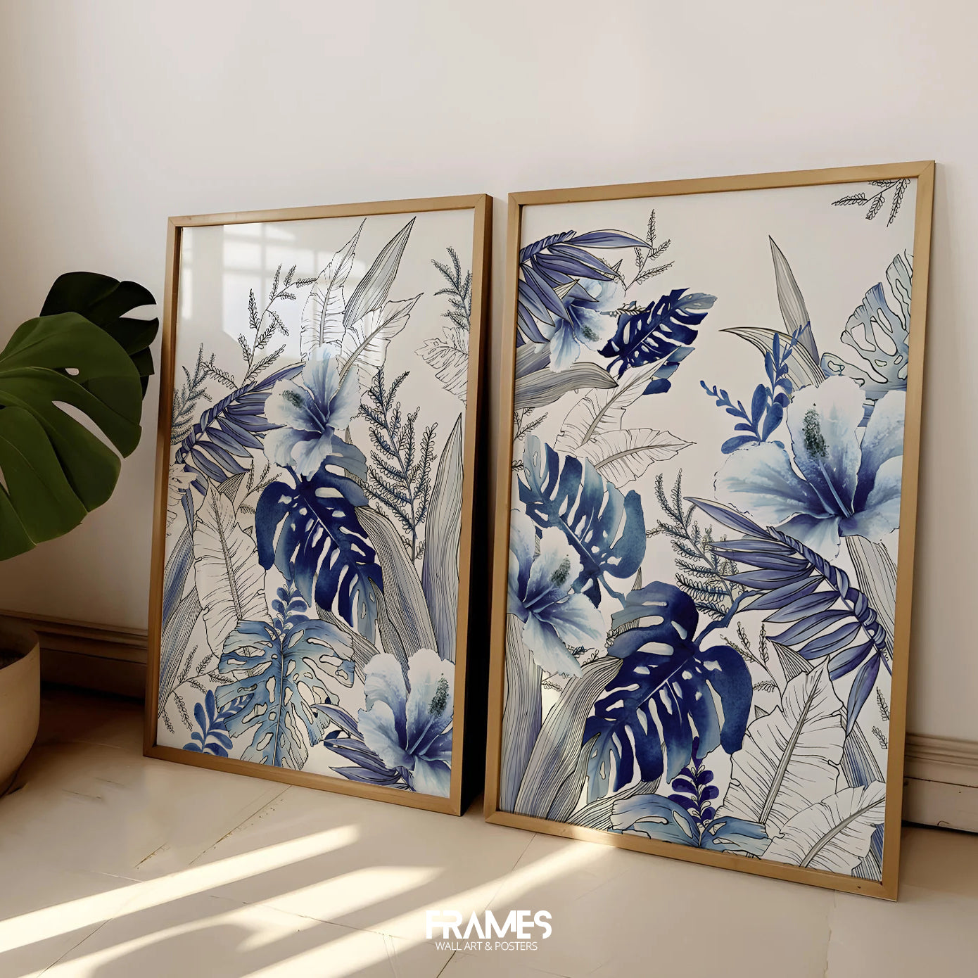 blue & gray flowers