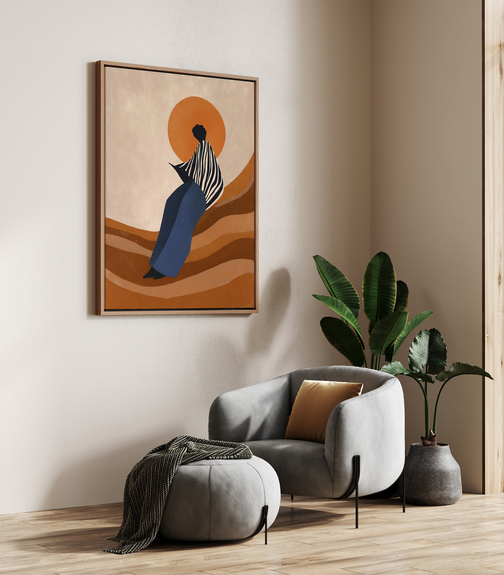 Dune Rise framed canvas (printed)