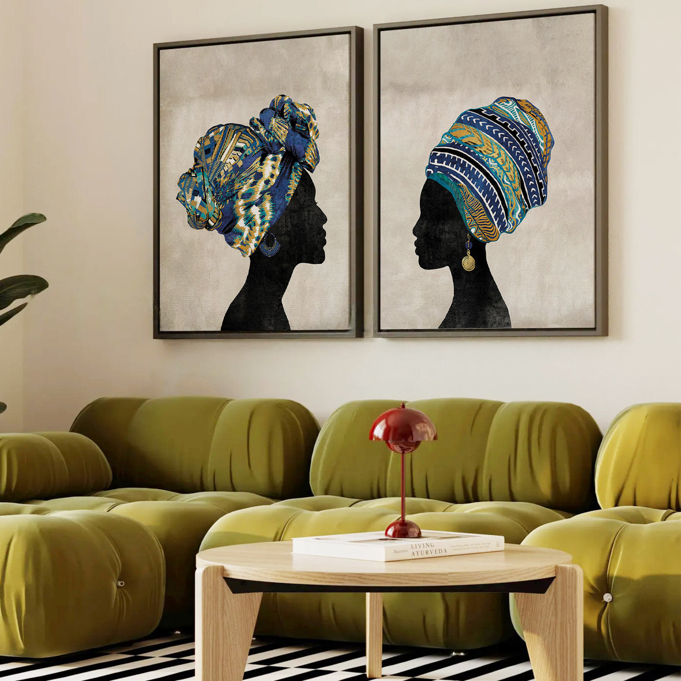 African women framed canvas (printed)