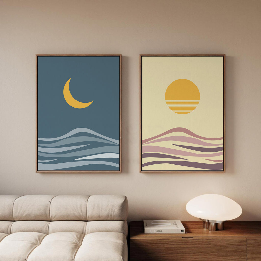 Moon&Sun framed canvas (printed)