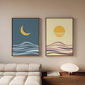 Moon&Sun framed canvas (printed)