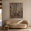 Striped NO.3 framed canvas (printed)