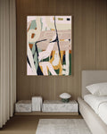 bold black brushstrokes framed canvas (printed)