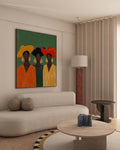 Three soeurs framed canvas (printed)