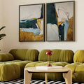 Abstract set 2 framed canvas (printed)