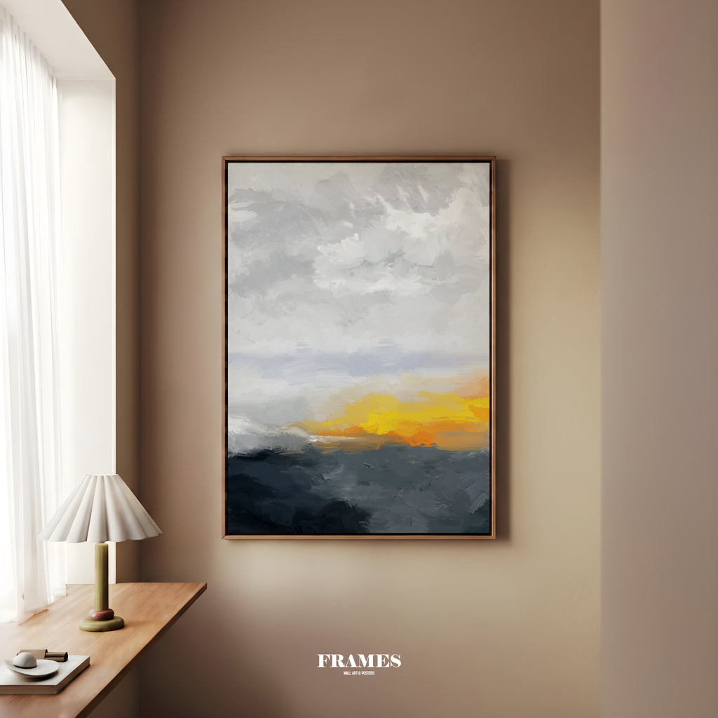 Abstract II framed canvas (printed)
