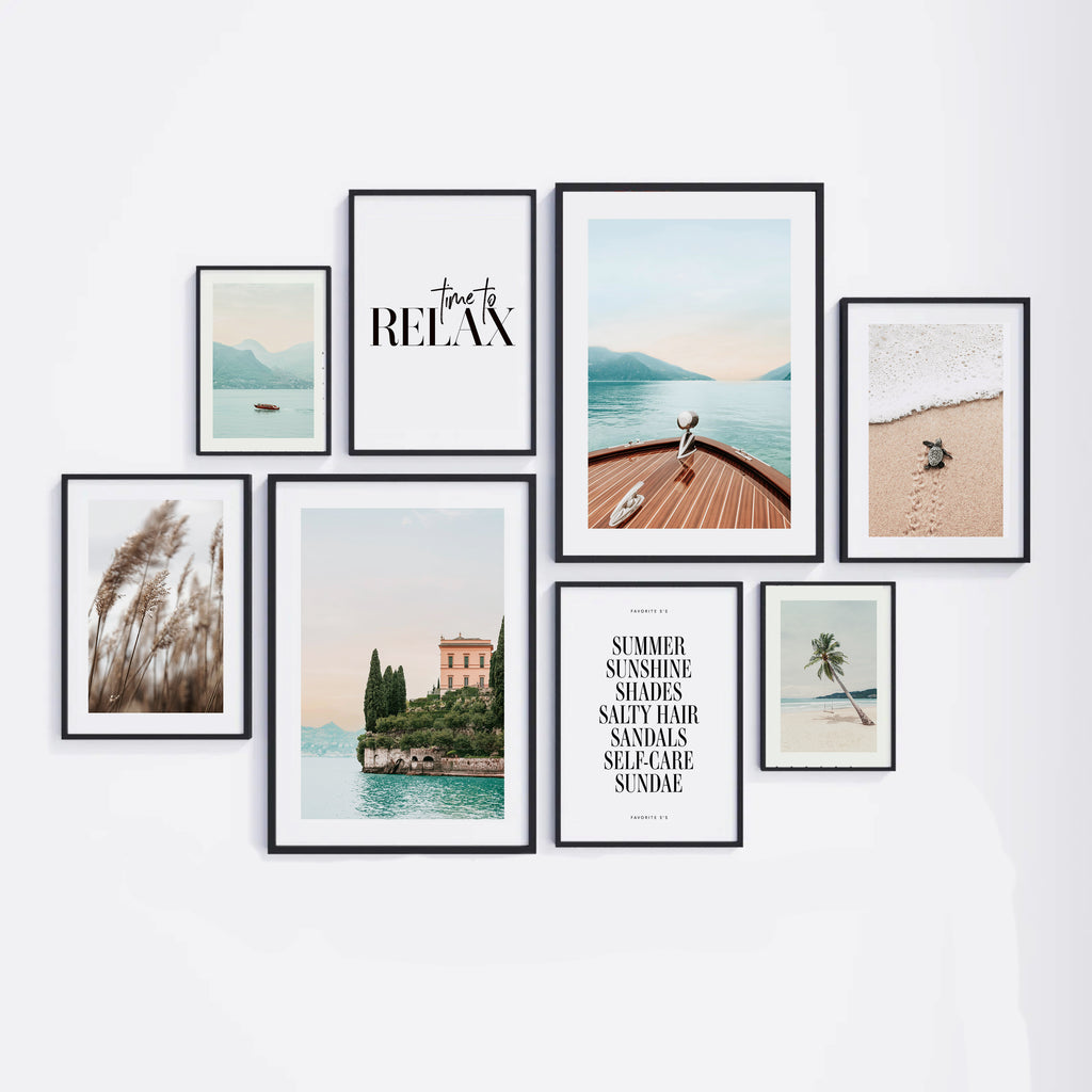Blue summer wall gallery