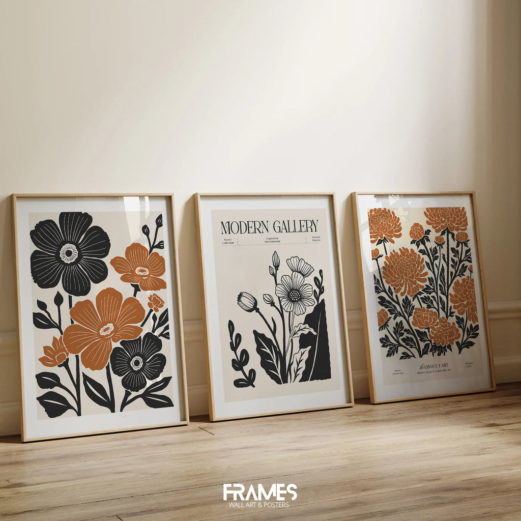 linocut art flower II