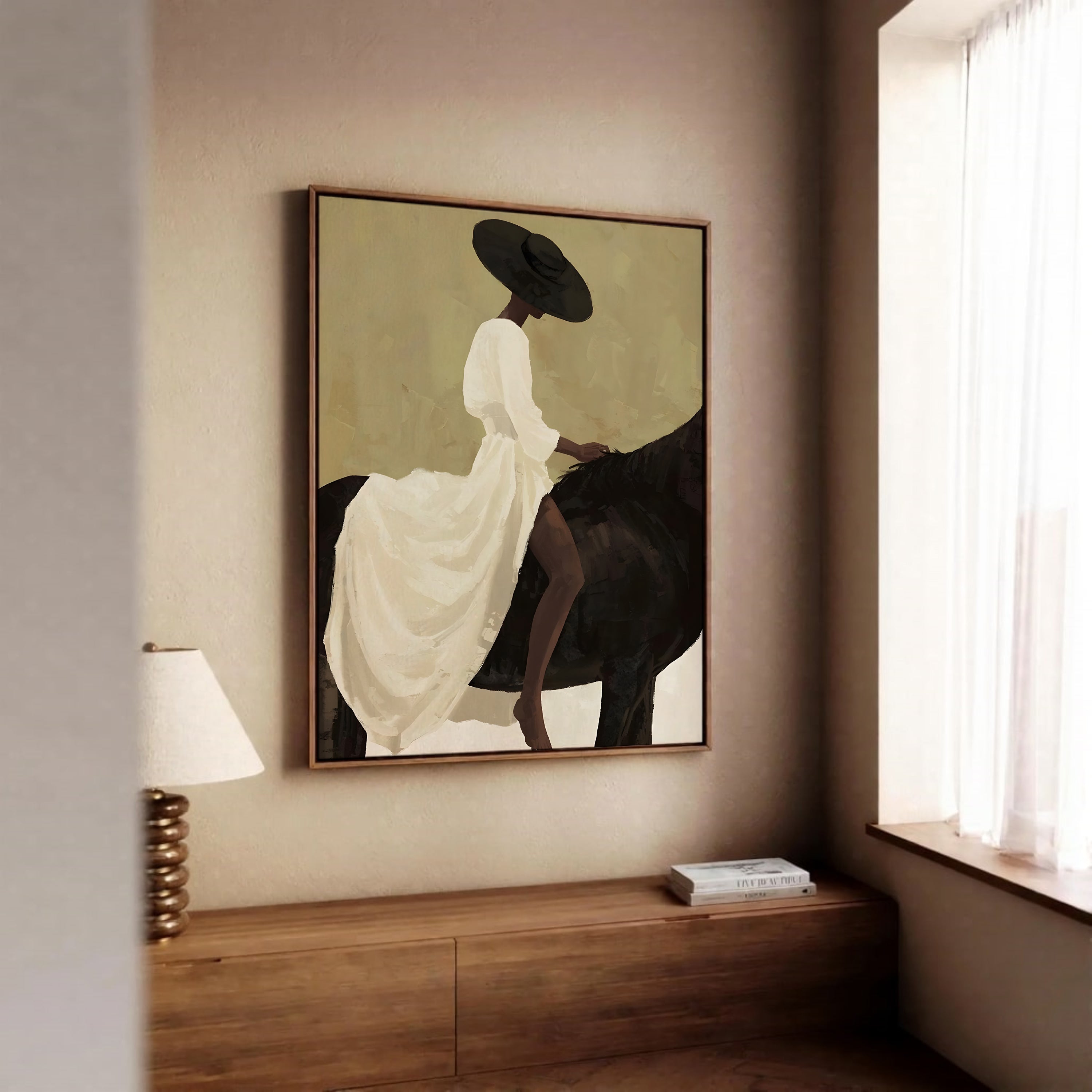 The lady no.2 framed canvas (printed)
