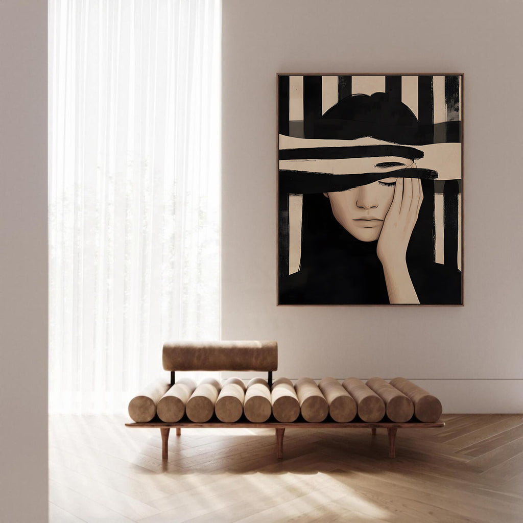 Silent veil framed canvas (printed)