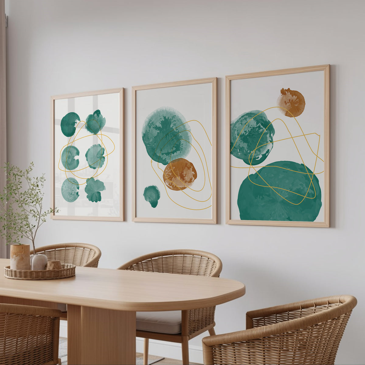 Abstract watercolor shapes