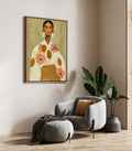 Mexican woman framed canvas (printed)