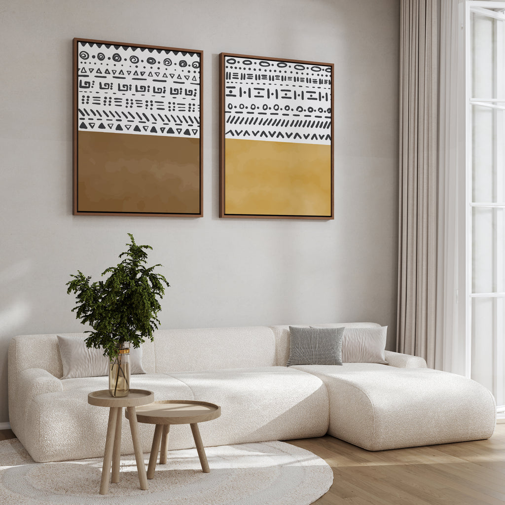 Boho style framed canvas (printed)