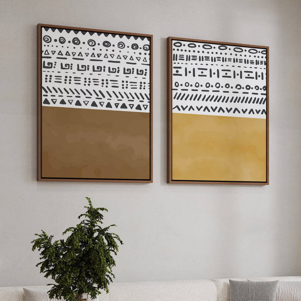Boho style framed canvas (printed)
