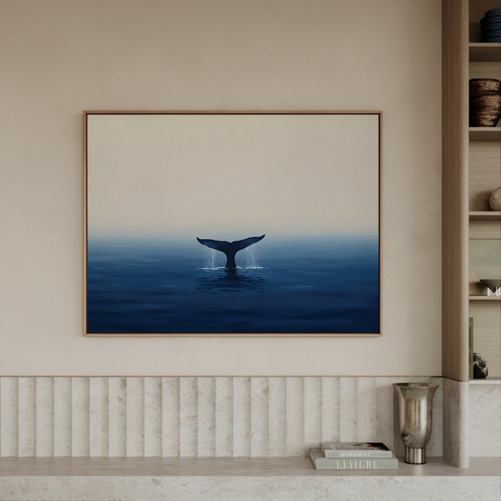 Whale Tail framed canvas (printed)