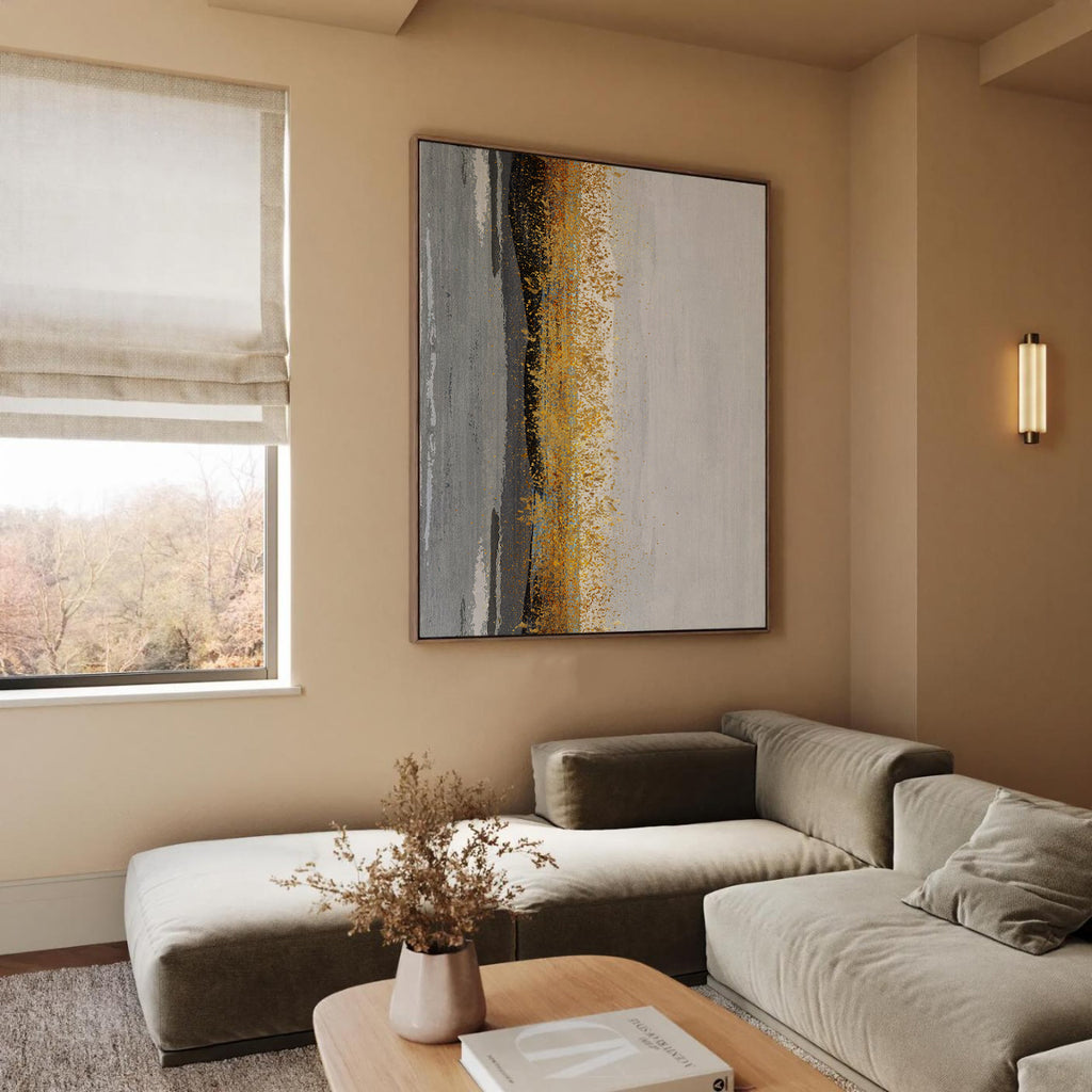 Abstract V framed canvas (printed)