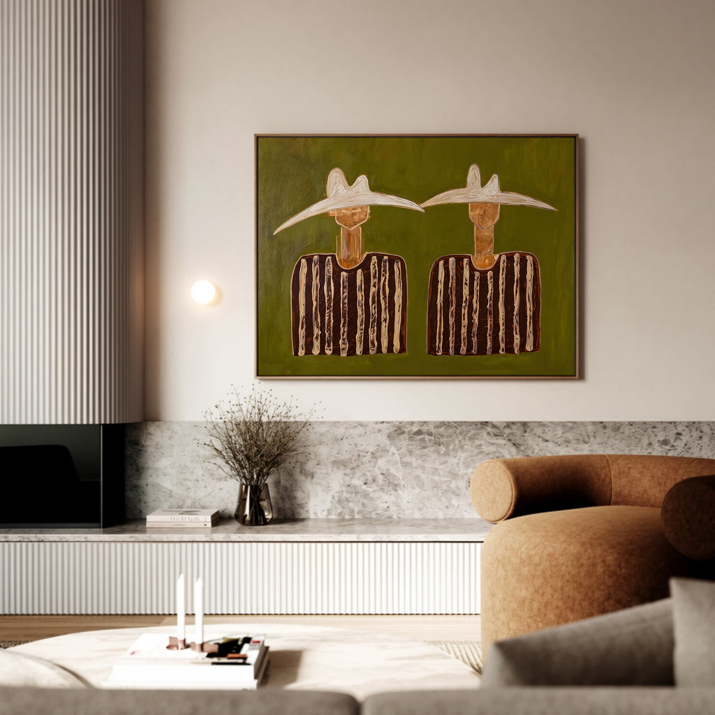 Cowboy framed canvas (printed)
