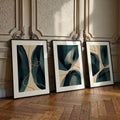 green & beige abstract
