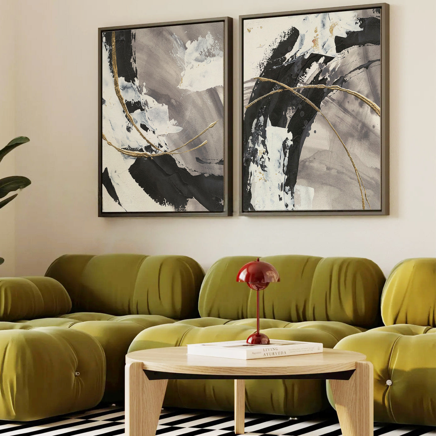 Abstract no.3 framed canvas (printed)