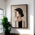 Colour Palette Mocha framed canvas (printed)