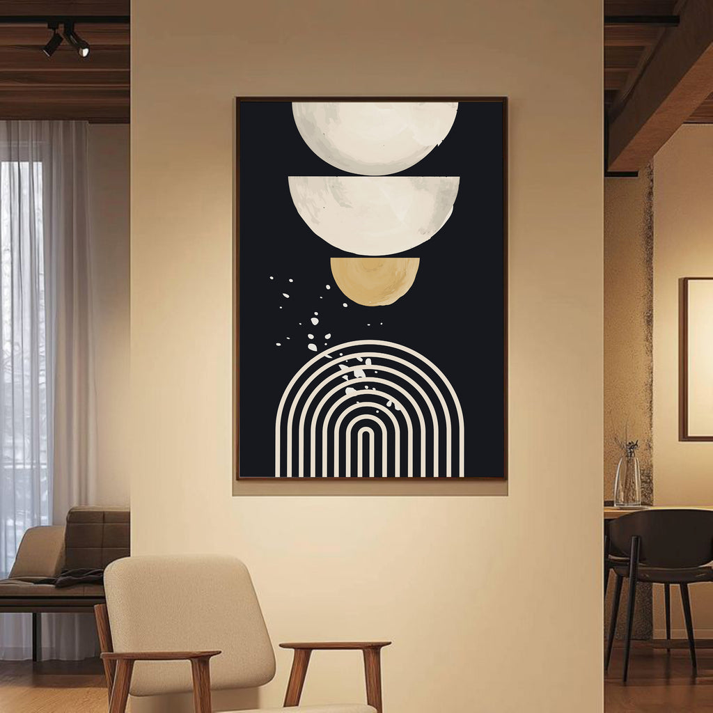 Black minimal framed canvas (printed)