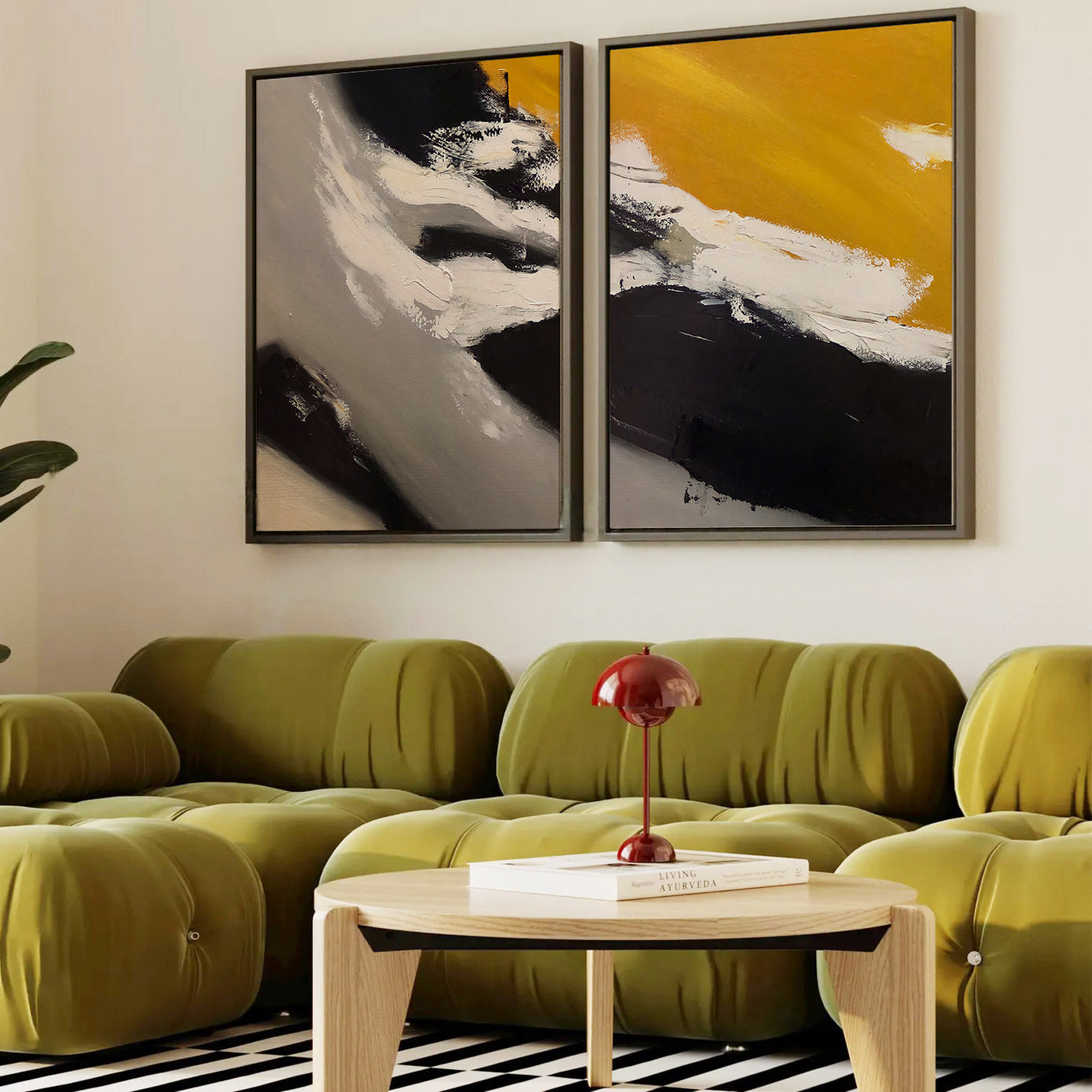 Abstract no.4 framed canvas (printed)