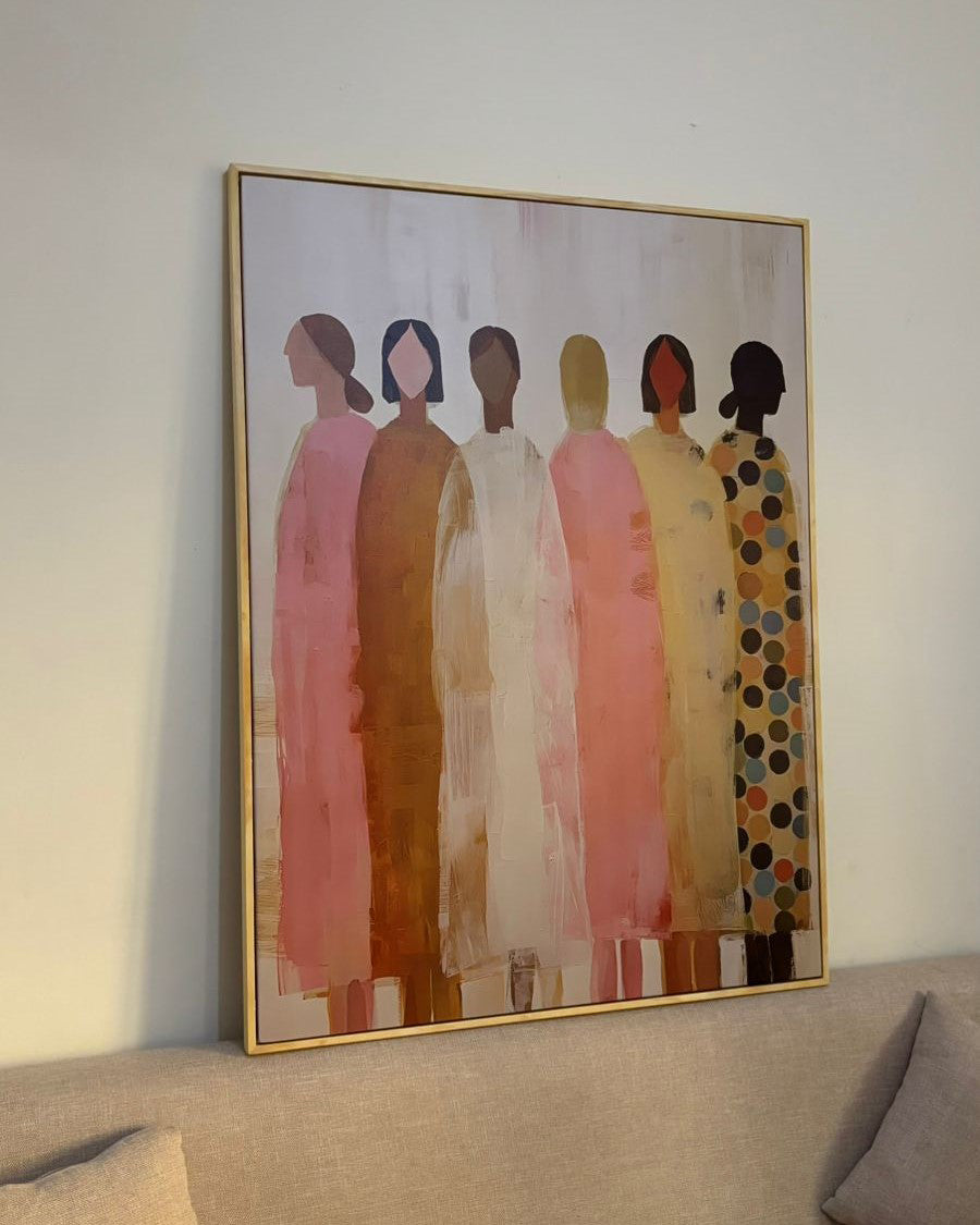 Quiet Assembly  framed canvas (printed)