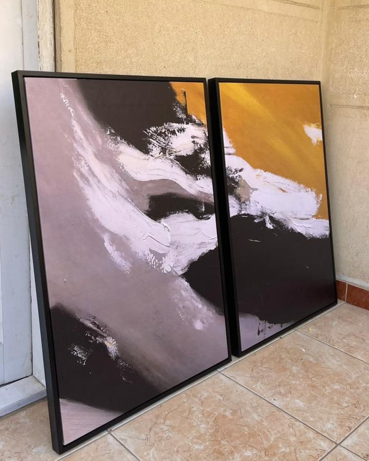 Abstract no.4 framed canvas (printed)