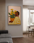 Fleur d'Aube II framed canvas (printed)