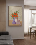 Adorable Cat framed canvas (printed)