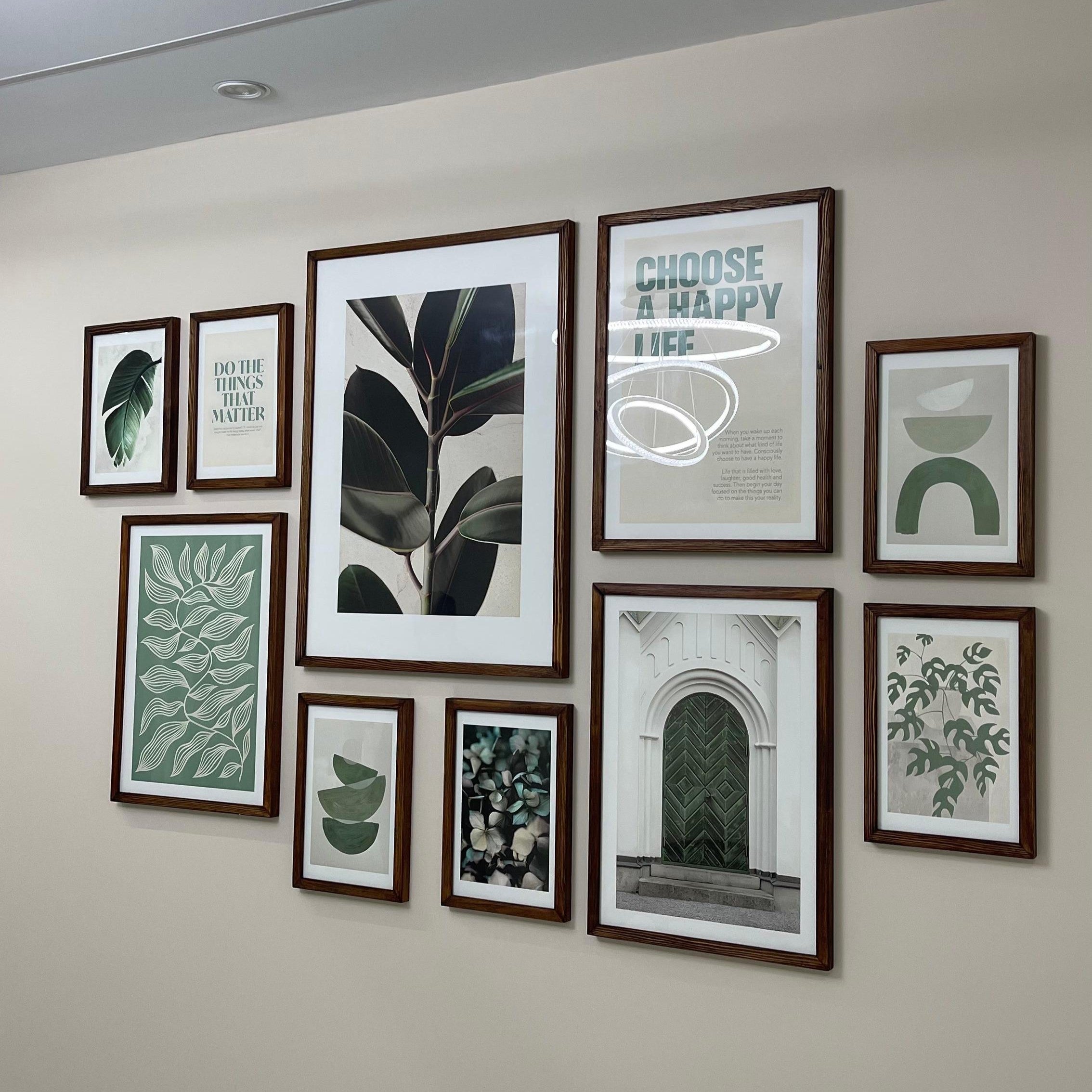 Boho green no.2 wall gallery